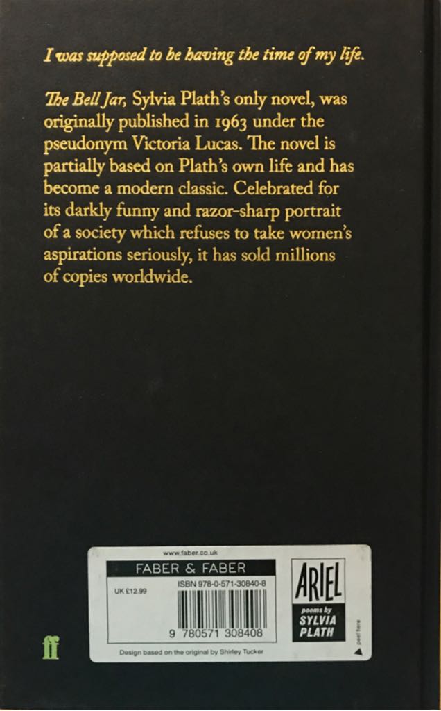 The Bell Jar - Silvia Plath (Faber and Faber - Hardcover) book collectible [Barcode 9780571308408] - Main Image 2