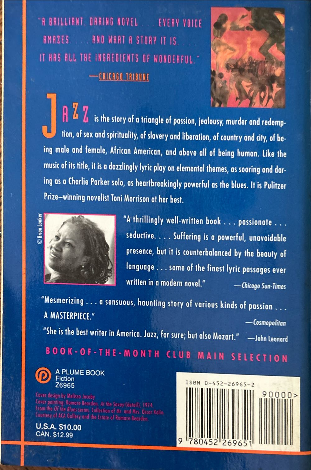 Jazz - Toni Morrison (Plume - Paperback) book collectible [Barcode 9780452269651] - Main Image 2
