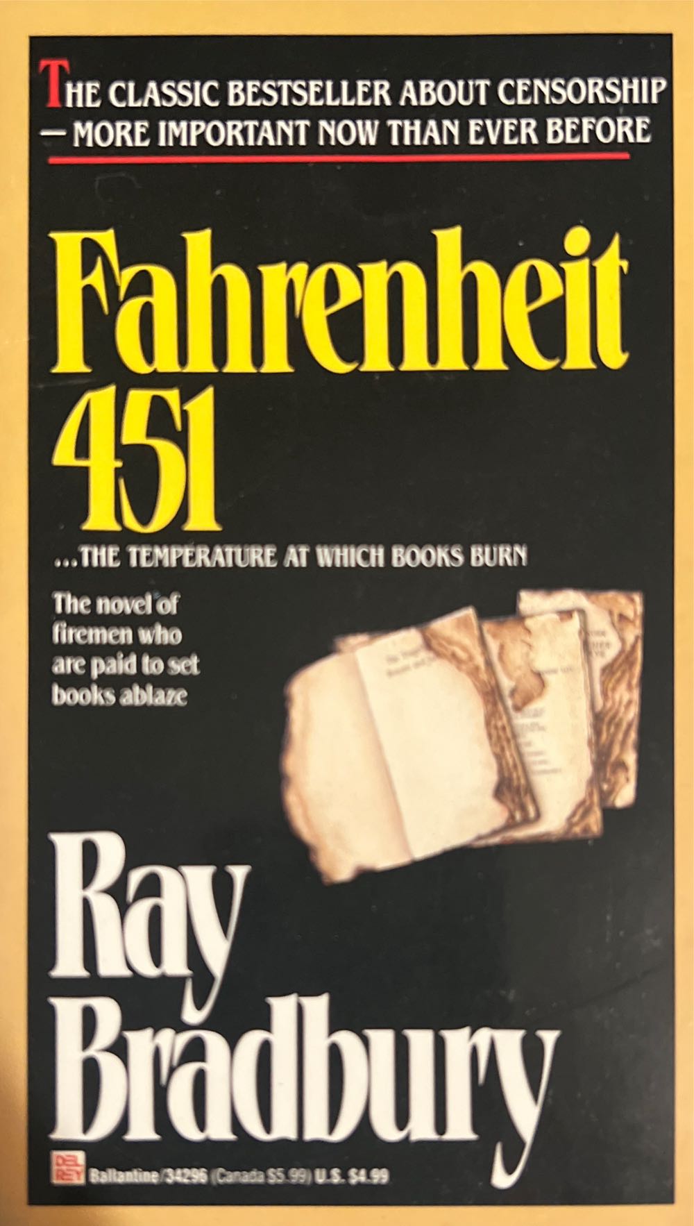 Fahrenheit 451 - Ray Bradbury (Del Ray Books - Paperback) book collectible [Barcode 9780345342966] - Main Image 3