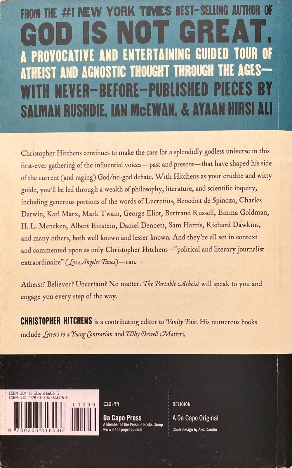 The Portable Atheist: Essential Readings for the Nonbeliever - Christopher Hitchens (Da Capo Press/Perseus Books (Philadelphia) - Paperback) book collectible [Barcode 9780306816086] - Main Image 2