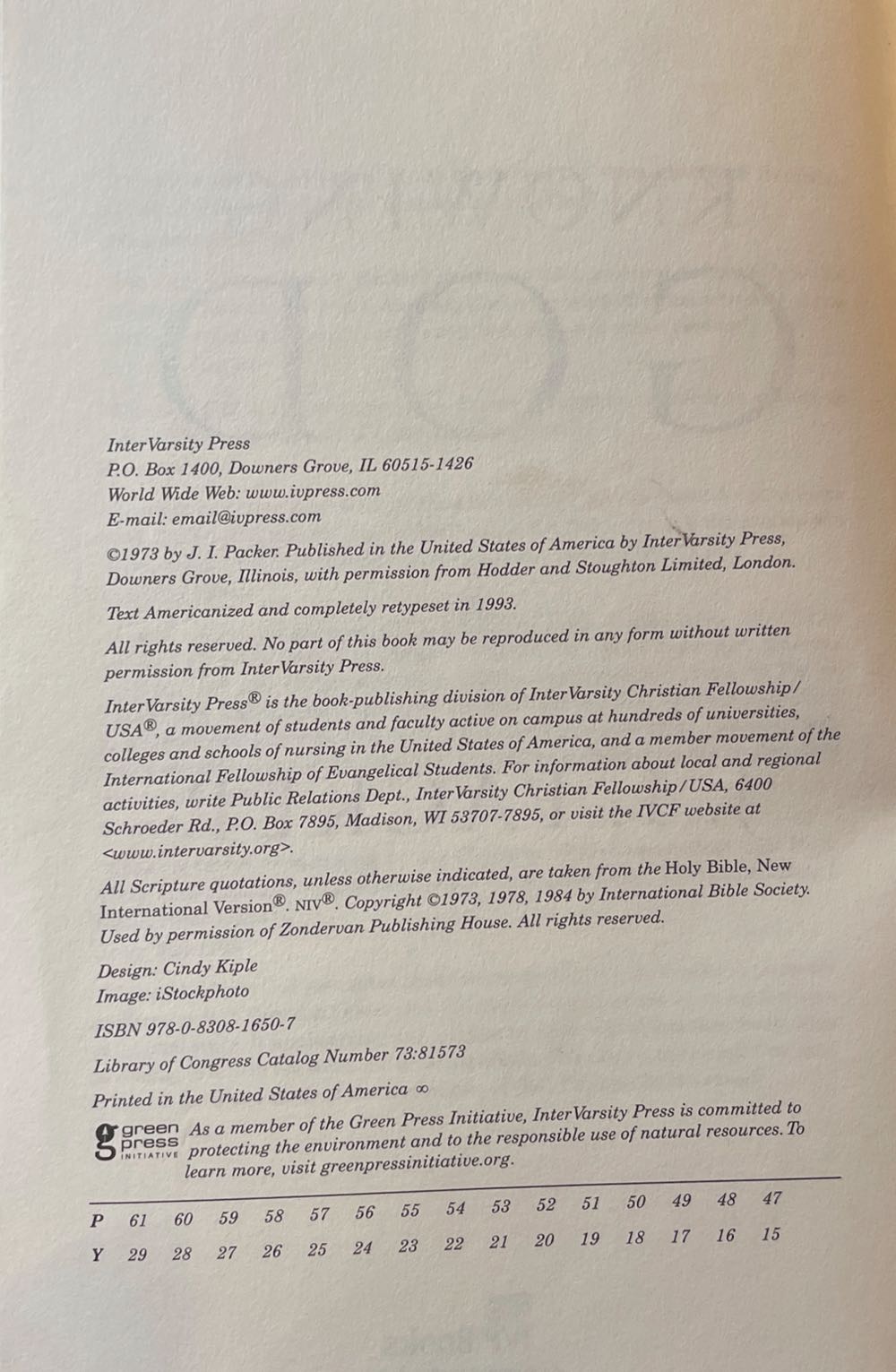 Knowing God - J.I. Packer (Intervarsity Press - Paperback) book collectible [Barcode 9780830816507] - Main Image 3