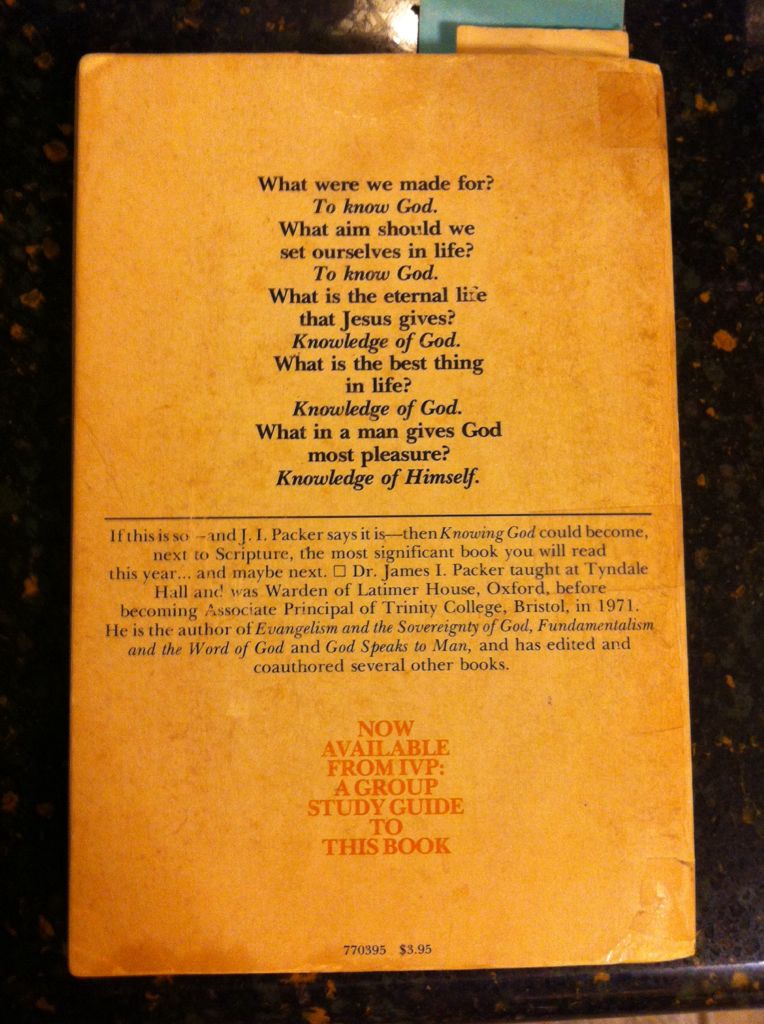Knowing God - J. I. Packer (Intervarsity Press - Paperback) book collectible [Barcode 9780877847700] - Main Image 2