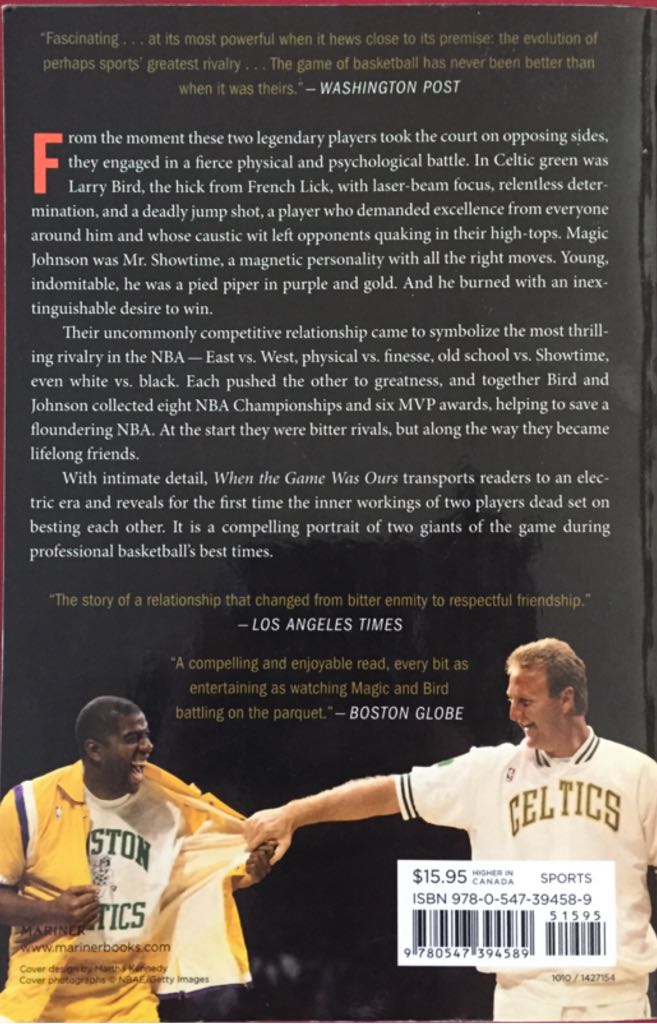 When the Game Was Ours - Larry Bird (Paperback) book collectible [Barcode 9780547394589] - Main Image 2