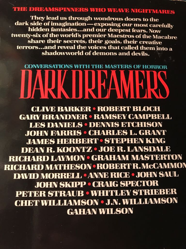 Dark Dreamers - Stan Wiater (Avon Books - Paperback) book collectible [Barcode 9780380759903] - Main Image 2