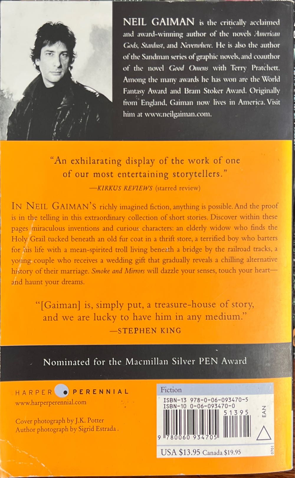 Smoke And Mirrors - Neil Gaiman (Harper Perennial - Paperback) book collectible [Barcode 9780060934705] - Main Image 2
