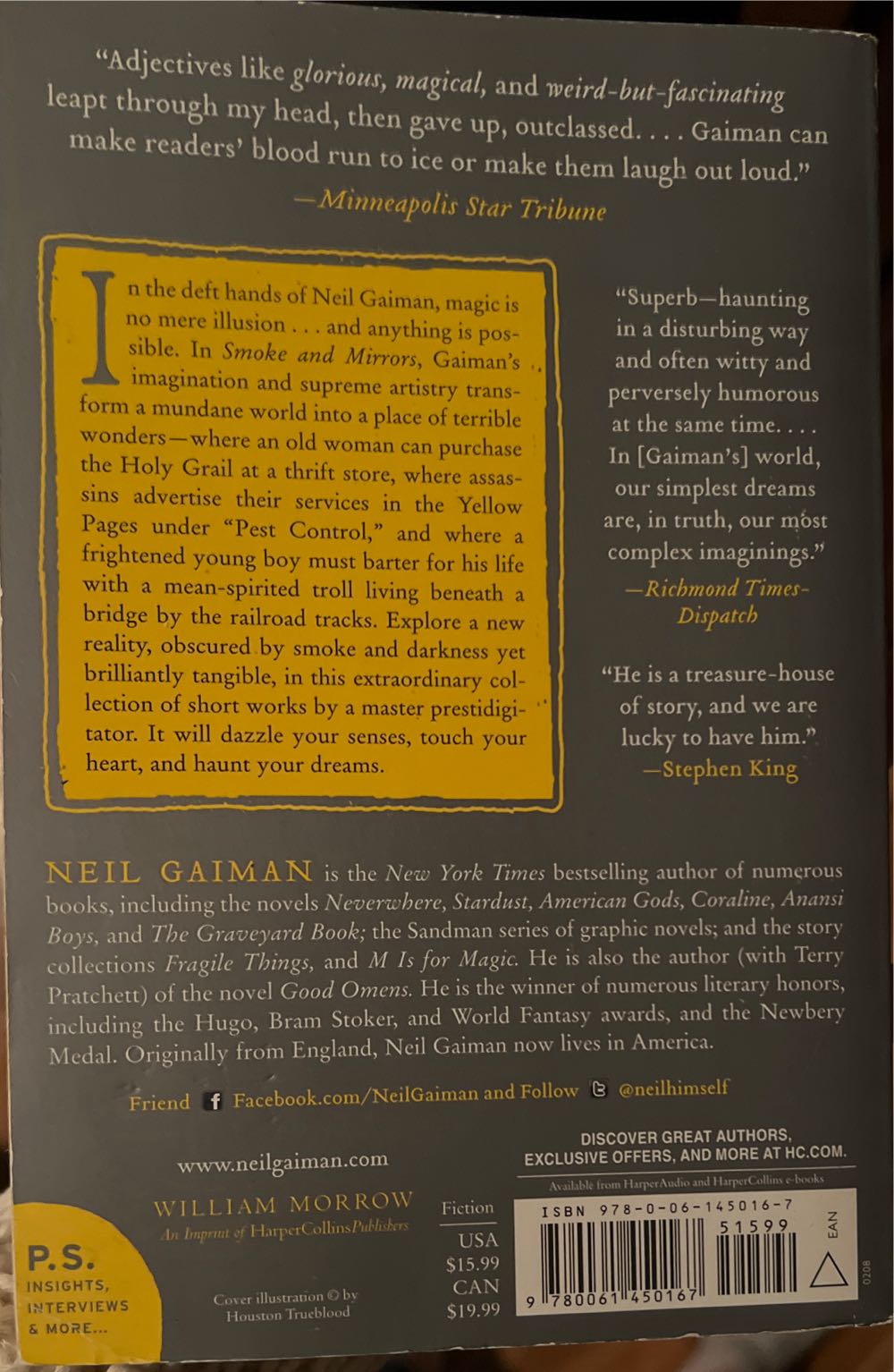 Smoke and Mirrors - Neil Gaiman (Harper Perennial - Paperback) book collectible [Barcode 9780061450167] - Main Image 4