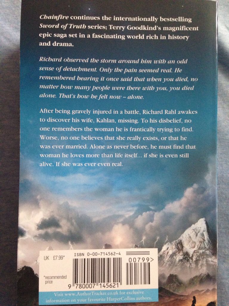 Chainfire - Terry Goodkind (Voyager - Paperback) book collectible [Barcode 9780007145621] - Main Image 2