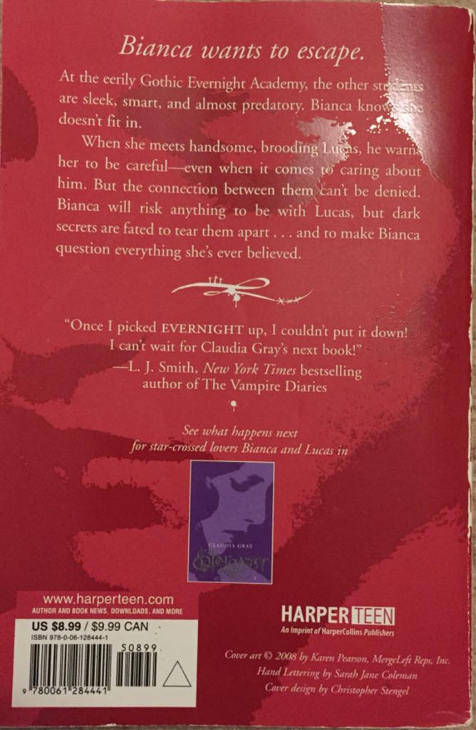 Evernight - Claudia Gray (Harper Teen - Paperback) book collectible [Barcode 9780061284441] - Main Image 2