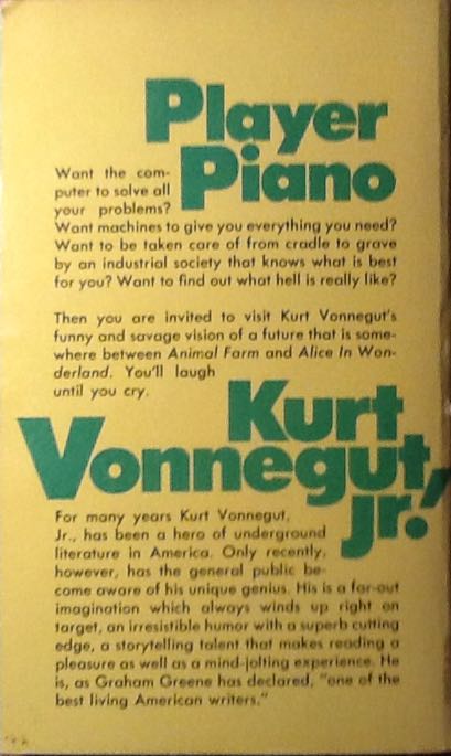 Player Piano - Kurt Vonnegut Jr. book collectible - Main Image 2