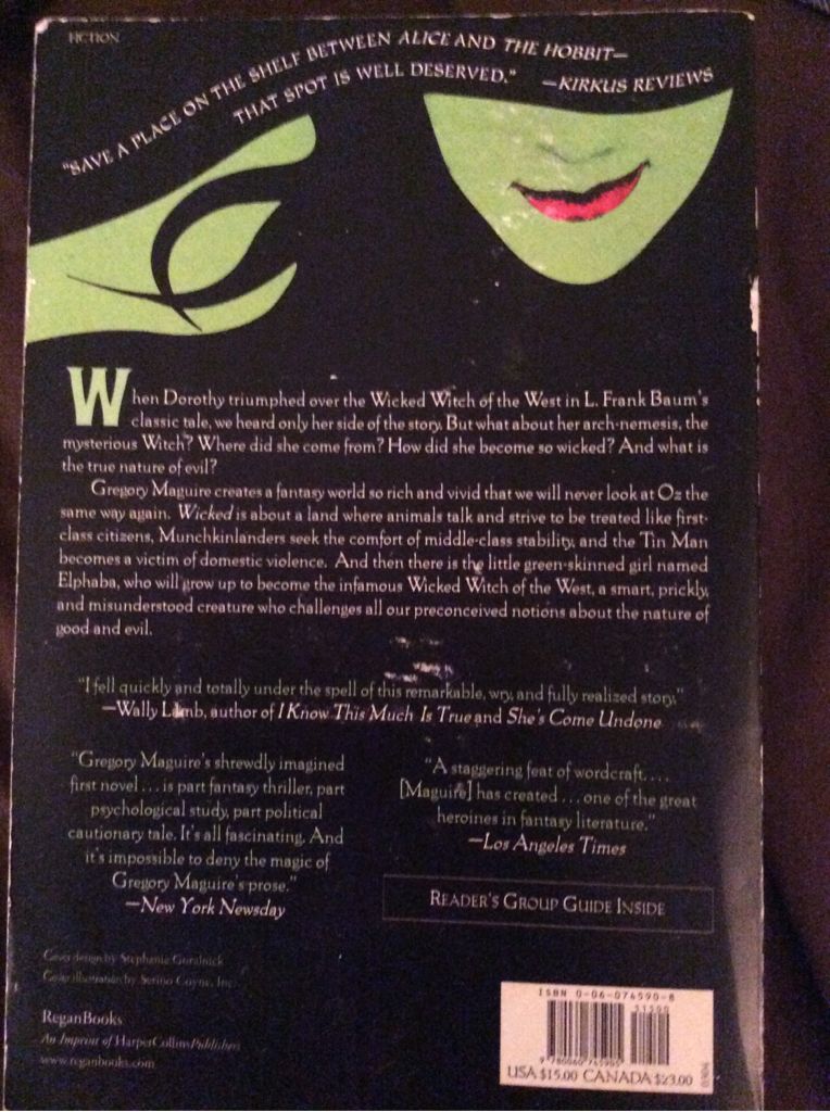 Wicked - Gregory Maguire (Harper Collins - Paperback) book collectible [Barcode 9780060745905] - Main Image 2