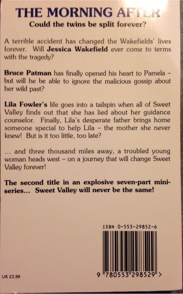 The Morning After - Prom Thriller  - Francine Pascal (A Bantam Book - Paperback) book collectible [Barcode 9780553298529] - Main Image 2