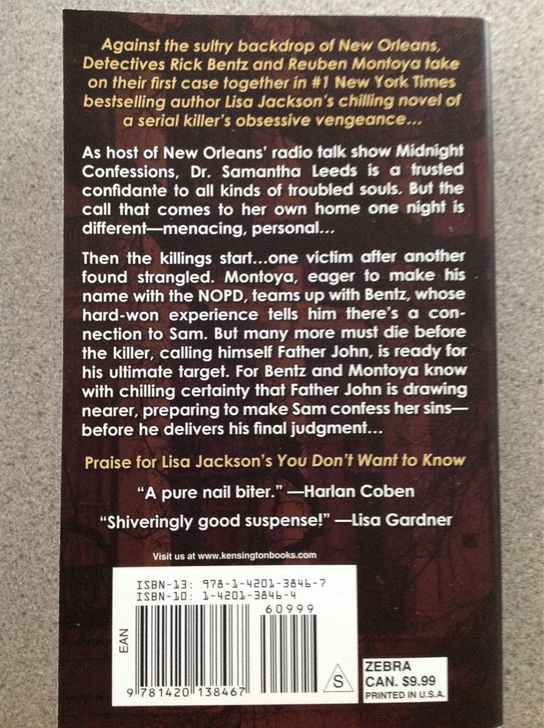 Hot Blooded - Lisa Jackson (Zebra Fiction - Paperback) book collectible [Barcode 9781420138467] - Main Image 2