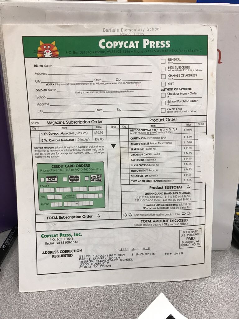 Copycat  book collectible - Main Image 2