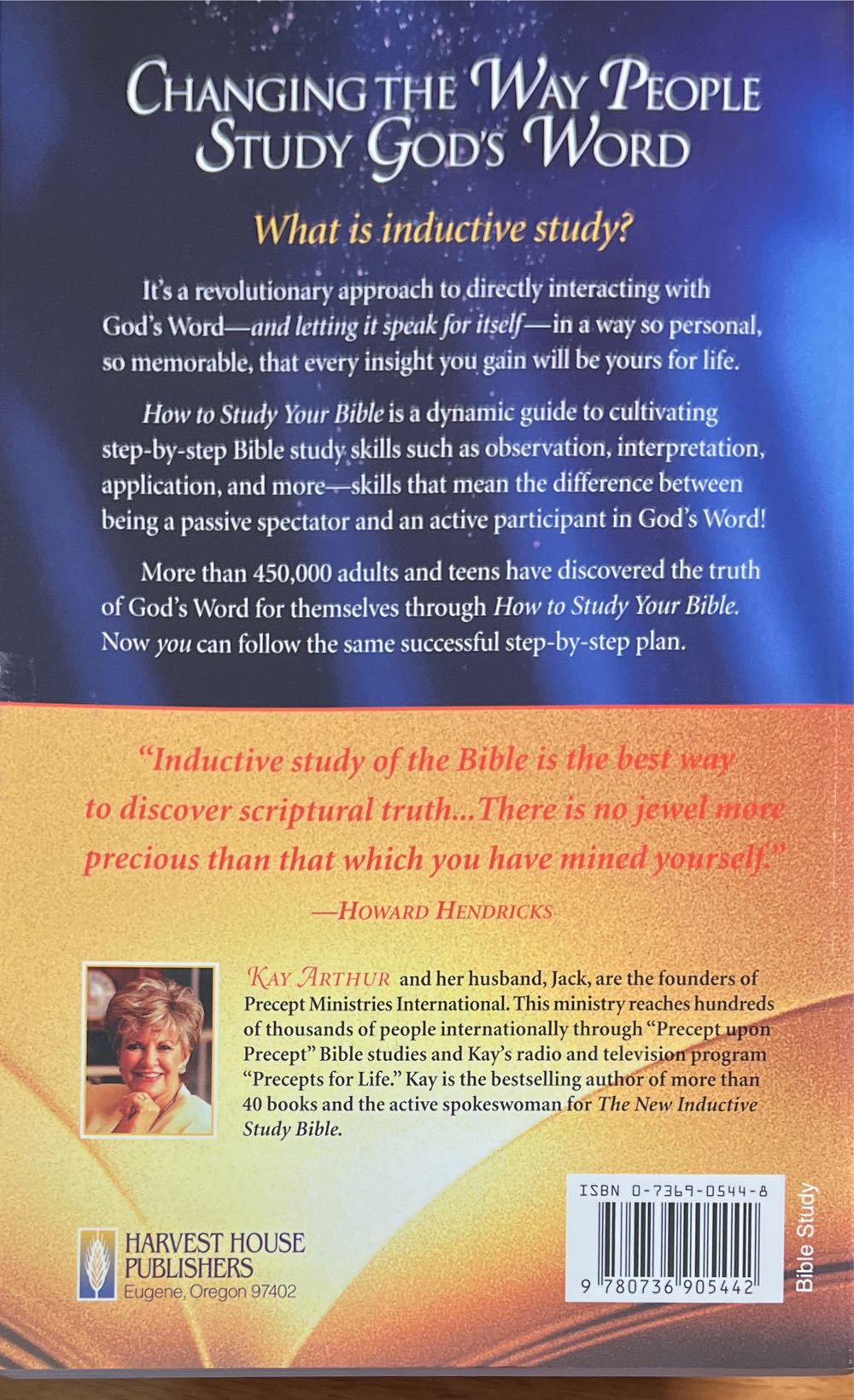 How to Study Your Bible Kay ArthurNON-FICTION ENGLISH - Kay Arthur (Harvest House Publishers - Paperback) book collectible [Barcode 9780736905442] - Main Image 2
