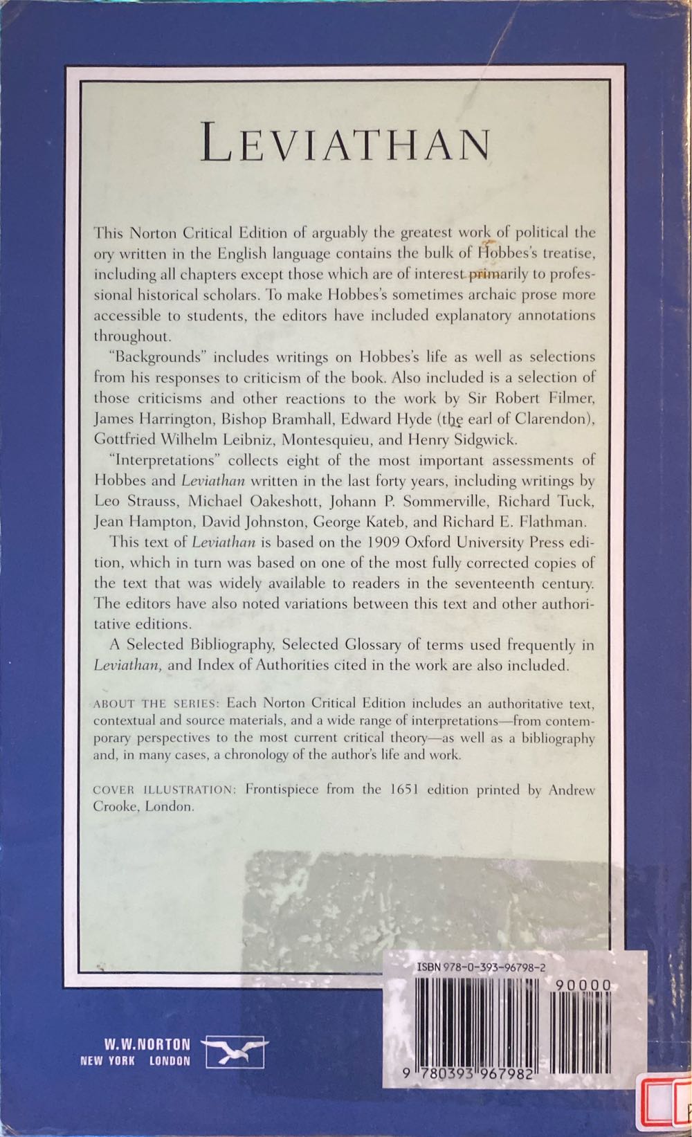 Leviathan - Thomas Hobbes (W W Norton & Co Inc - Paperback) book collectible [Barcode 9780393967982] - Main Image 2
