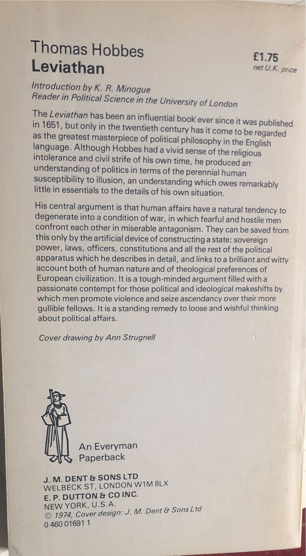 Leviathan - Thomas Hobbes (Dutton Adult - Paperback) book collectible [Barcode 9780460016919] - Main Image 2