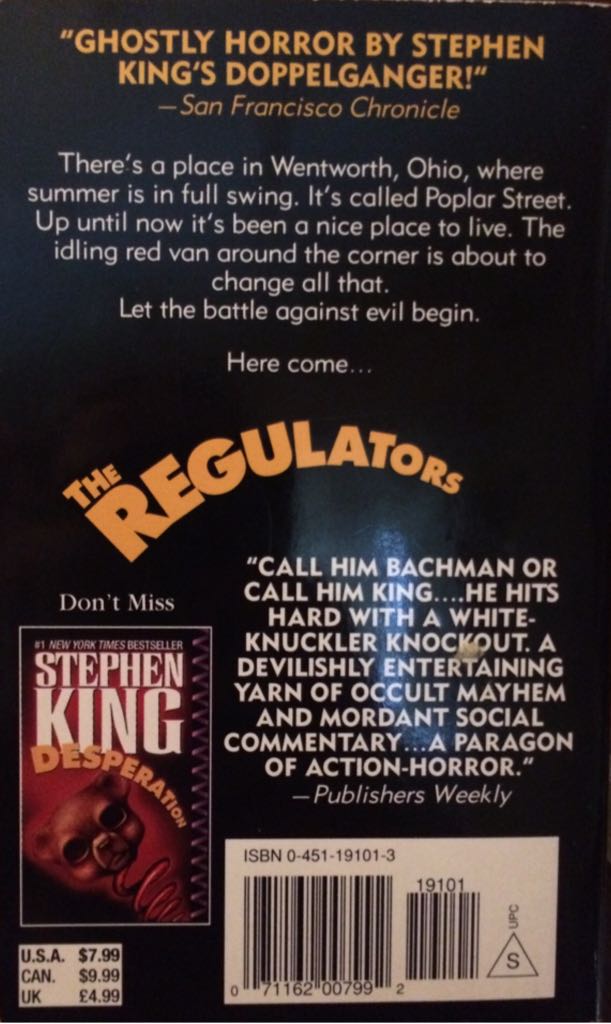 The Regulators - Stephen King (Signet Fiction - Paperback) book collectible [Barcode 9780451191014] - Main Image 2