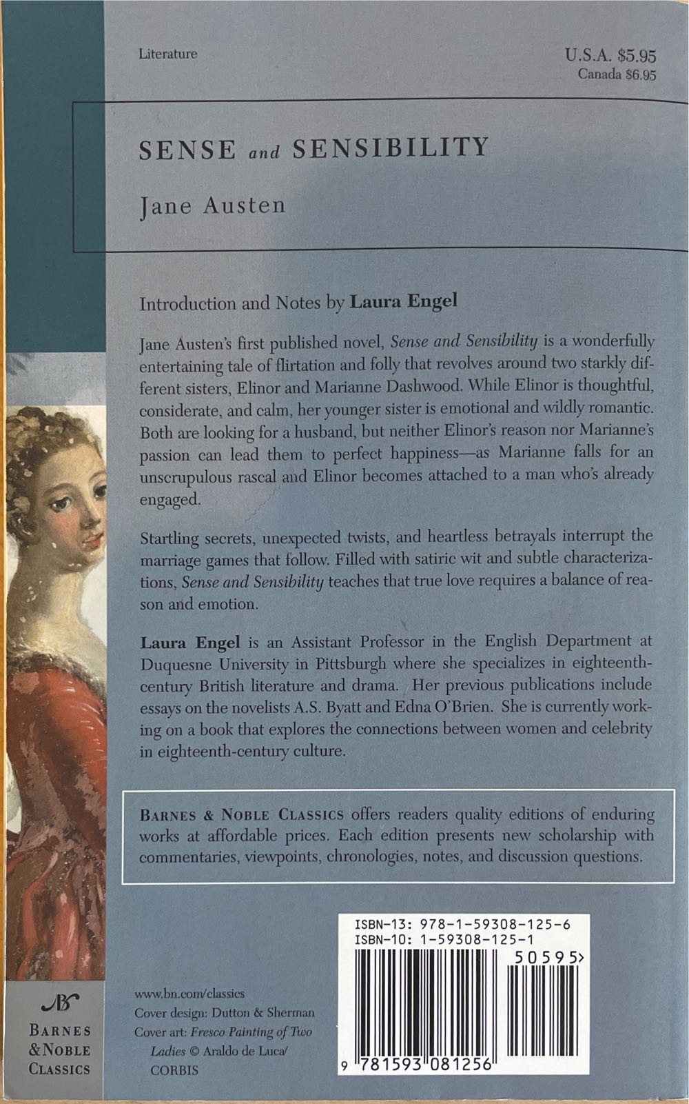 Sense and Sensibility - Jane Austen (Barnes & Noble - Trade Paperback) book collectible [Barcode 9781593081256] - Main Image 2