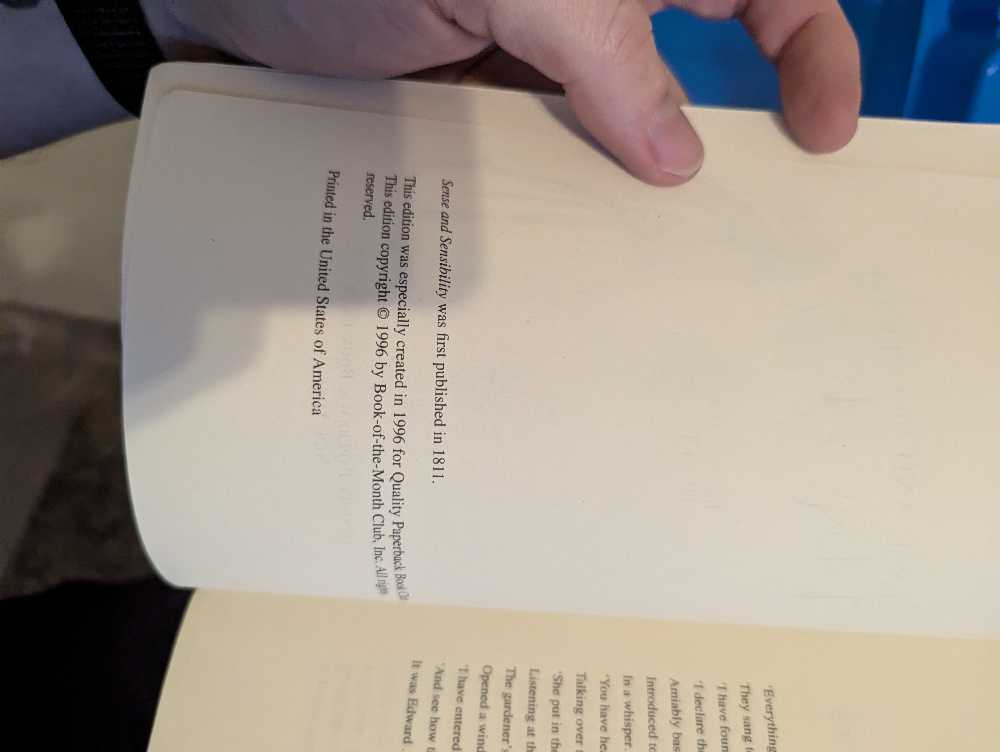 Sense and Sensibility - Austen, Jane (Quality Paperback Book Club - Paperback) book collectible - Main Image 4