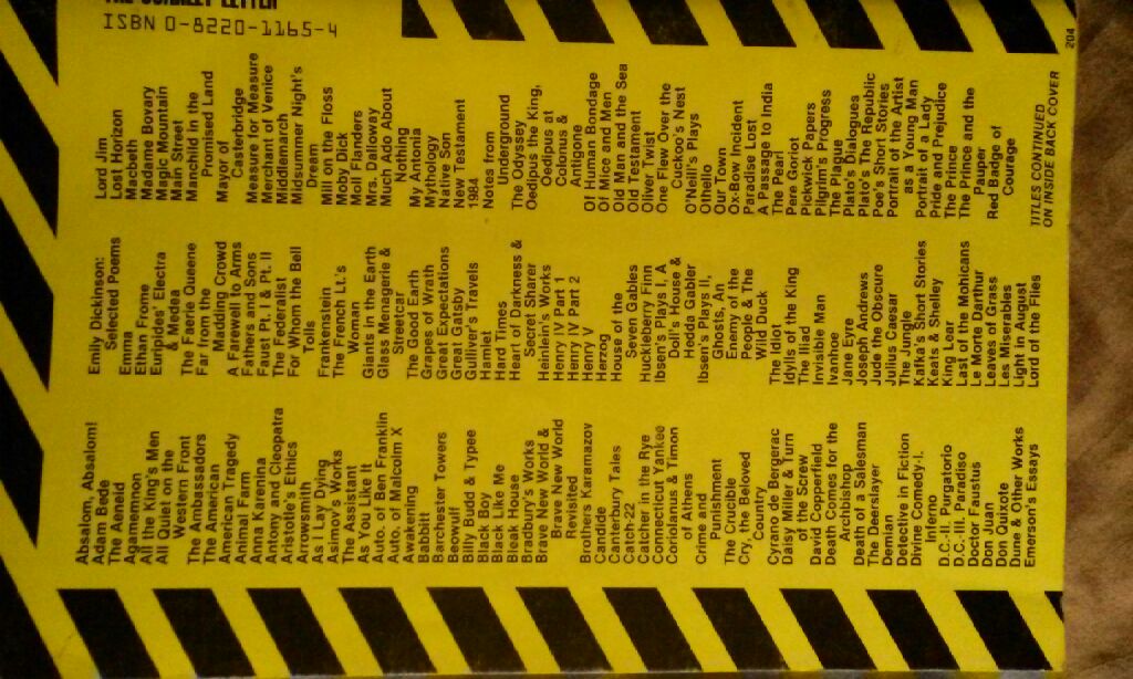 Cliff Notes: Scarlet Letter - Nathaniel Hawthorne (Cliffs Notes - Trade Paperback) book collectible [Barcode 9780822011651] - Main Image 2