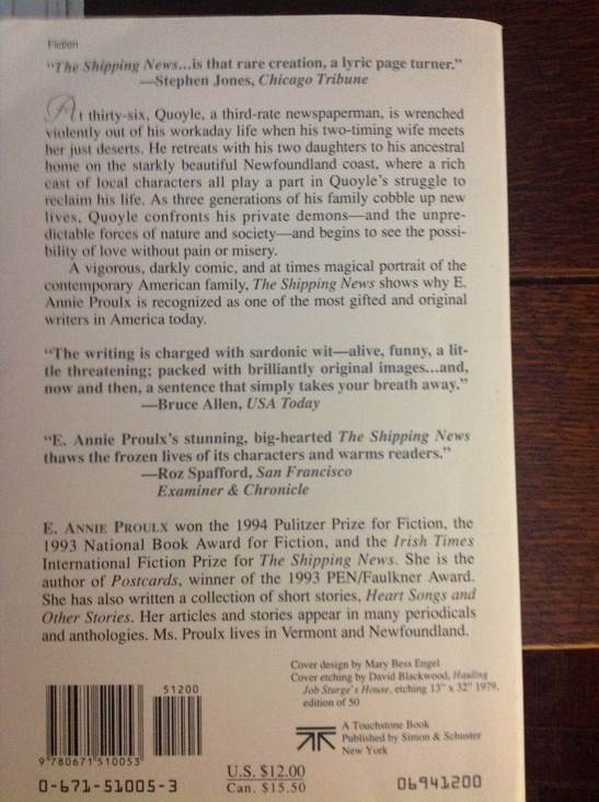 The Shipping News - E. Annie Proulx (Scribner Paperback Fiction - Trade Paperback) book collectible [Barcode 9780671510053] - Main Image 2