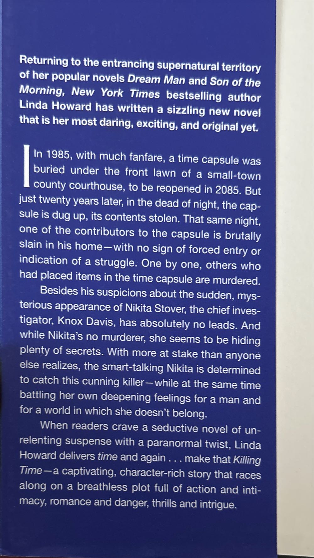 Killing Time - Linda Howard (Ballantine Books - Hardcover) book collectible [Barcode 9780345453457] - Main Image 2