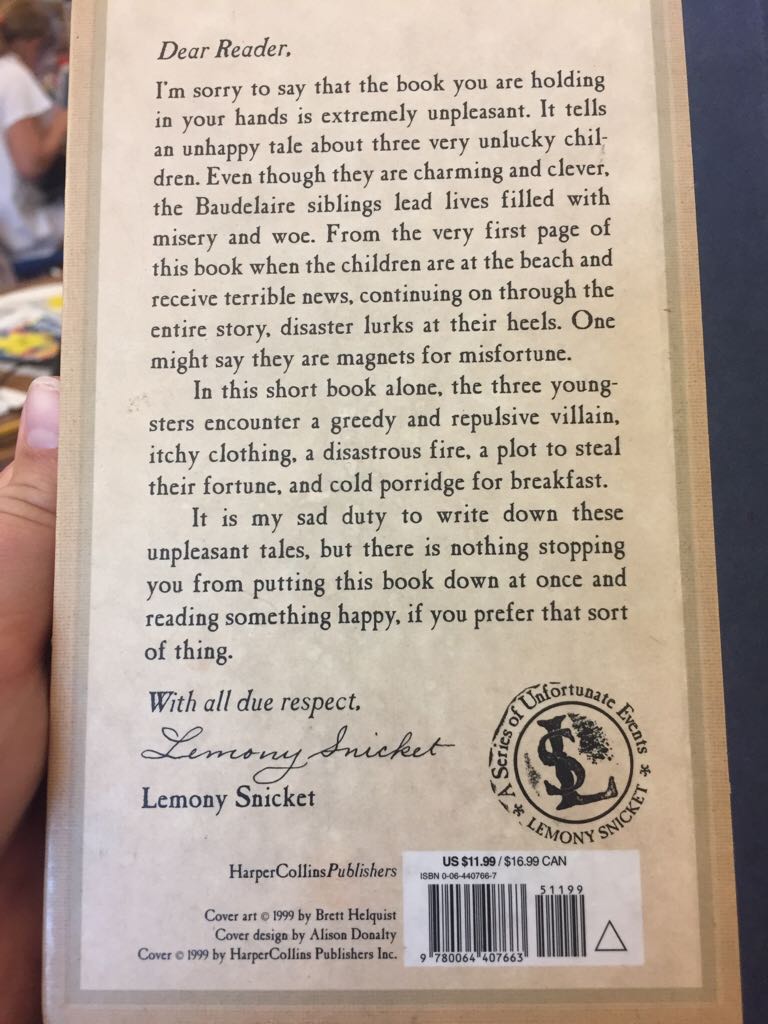 The Bad Beginning ()  (Avon (Harper Collins Publishers)) book collectible - Main Image 2