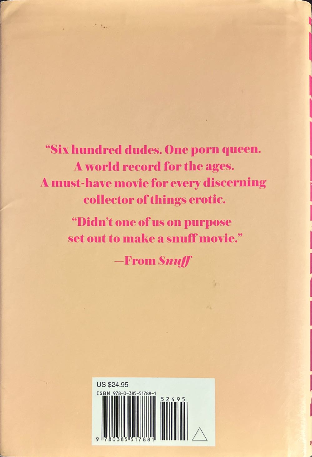 Snuff - Chuck Palahniuk (Doubleday - Hardcover) book collectible [Barcode 9780385517881] - Main Image 4