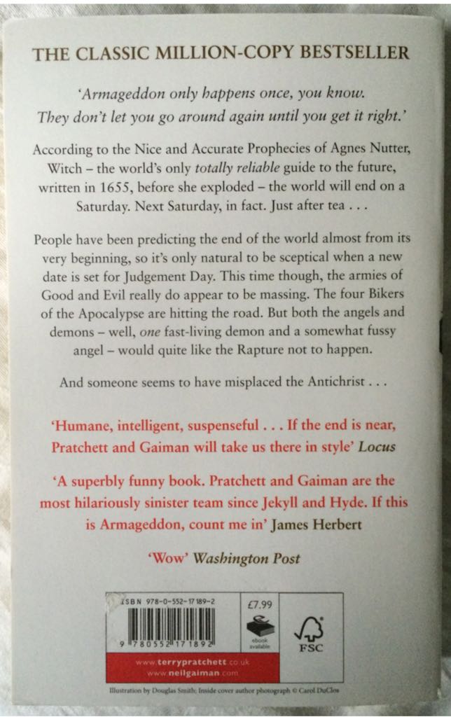 Good Omens - Terry Pratchett (Corgi - Paperback) book collectible [Barcode 9780552171892] - Main Image 2