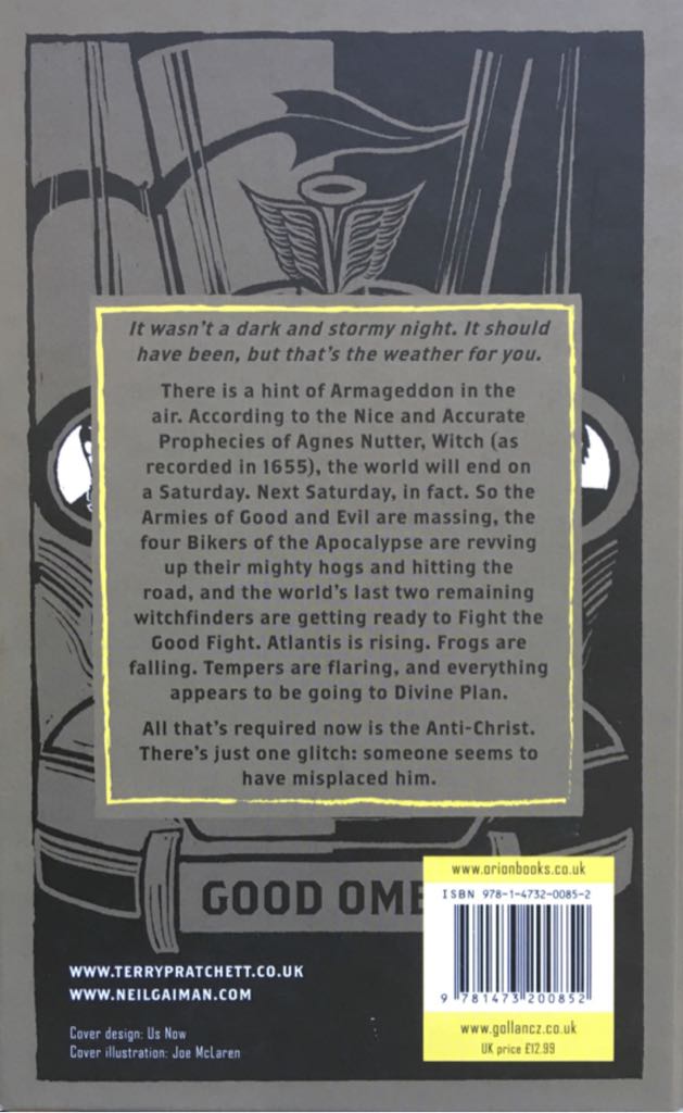 Good Omens - Terry Pratchett (Gollancz - Hardcover) book collectible [Barcode 9781473200852] - Main Image 2