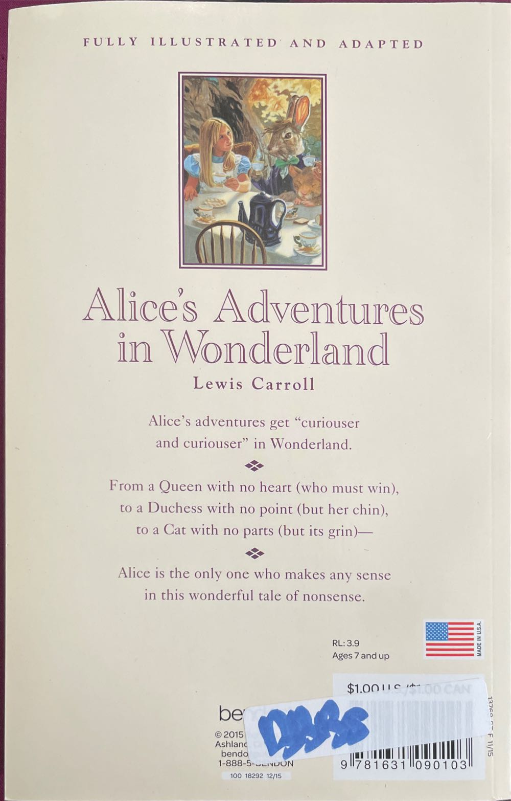 Alices Adventures In Wonderland - Lewis Carroll (- Paperback) book collectible [Barcode 0679417958] - Main Image 2