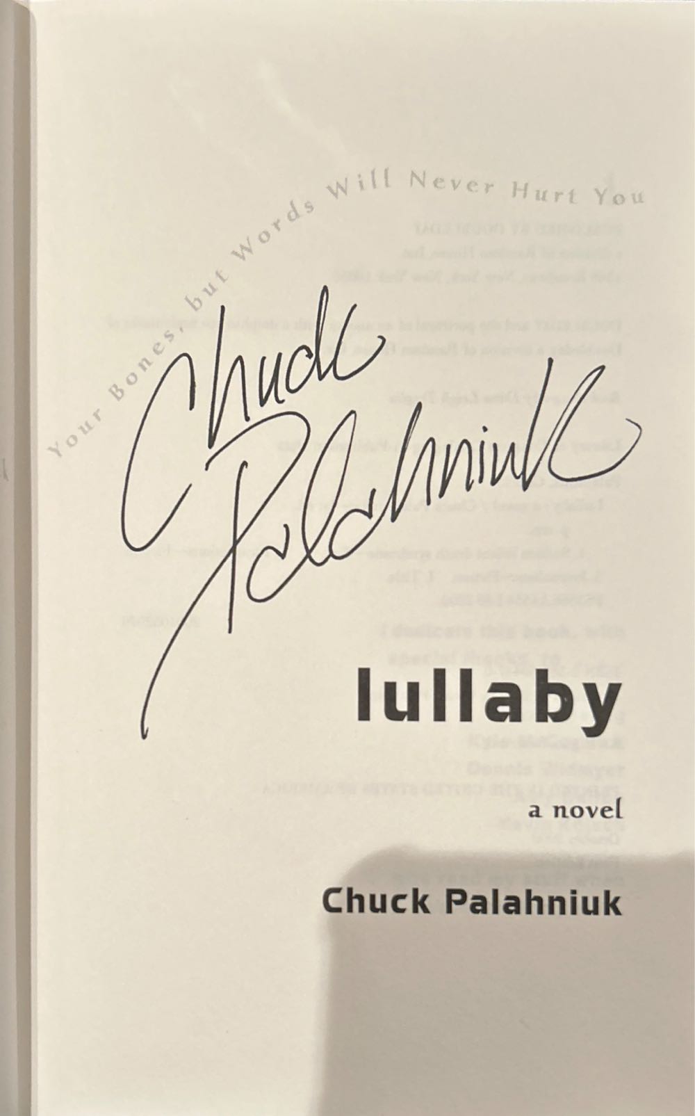 Lullaby - Chuck Palahniuk (Doubleday Books - Paperback) book collectible [Barcode 9780385504478] - Main Image 3