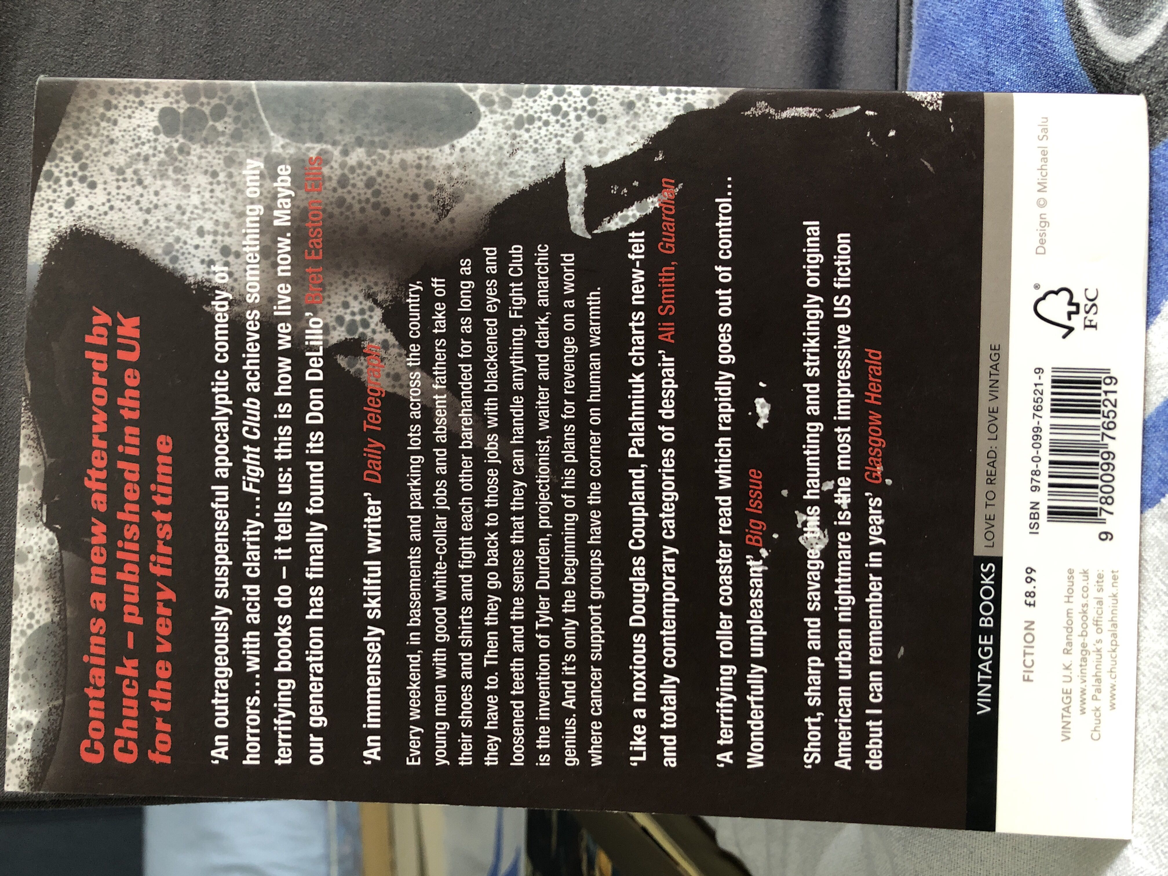 Fight Club - Chuck (Vintage Books - Paperback) book collectible [Barcode 9780099765219] - Main Image 3