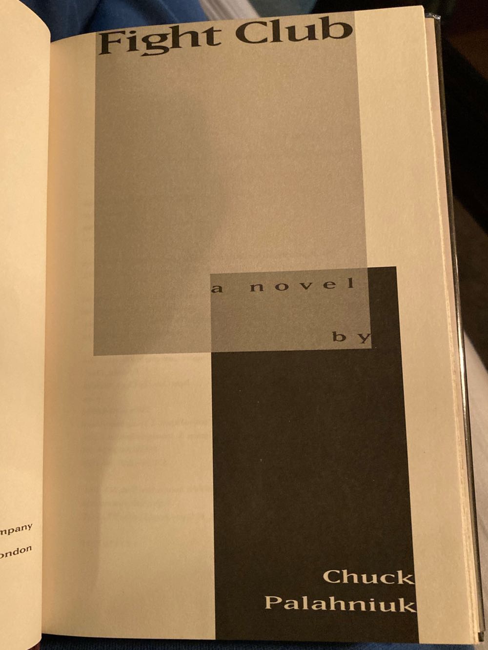 Fight Club - Palahniuk, Chuck (W. W. Norton & Company - Hardcover) book collectible - Main Image 3