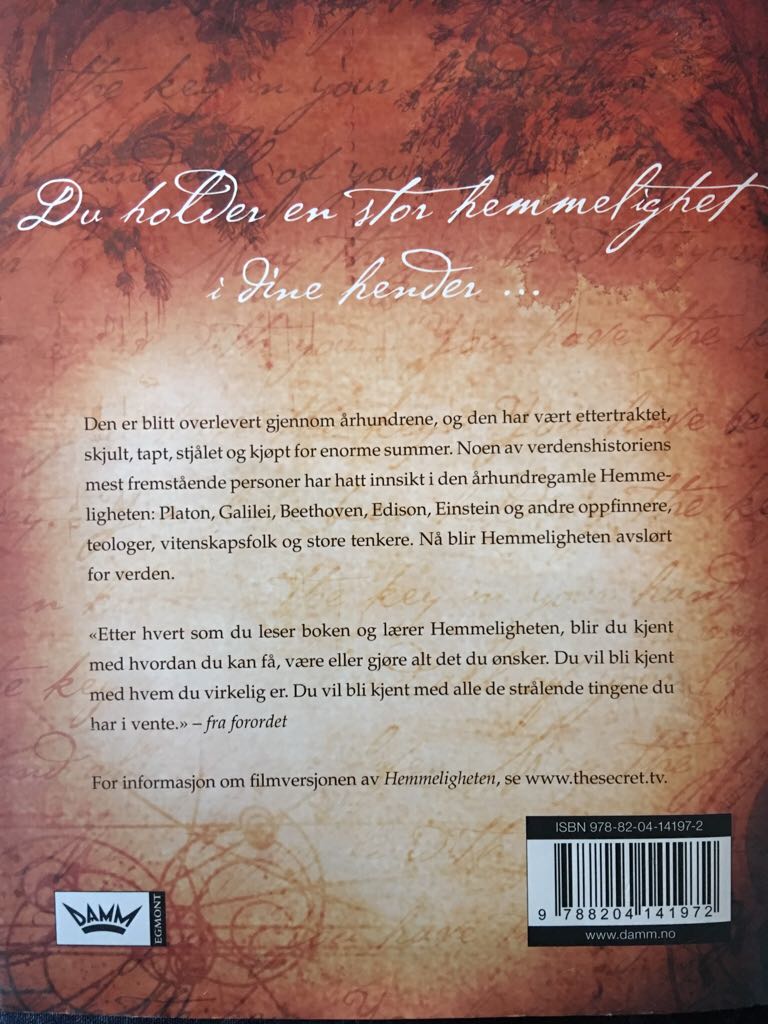 The Secret - Rhonda Byrne (Simon & Schuster - Hardcover) book collectible [Barcode 9781847370297] - Main Image 2