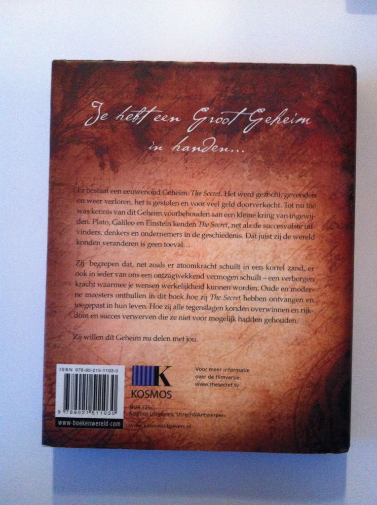 Geluk Is Een Keuze - Byrne Rhonda (Kosmos - Hardcover) book collectible [Barcode 9789021511030] - Main Image 2