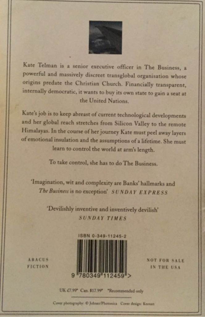 Business, The - Iain Banks (Abacus - Paperback) book collectible [Barcode 9780349112459] - Main Image 2