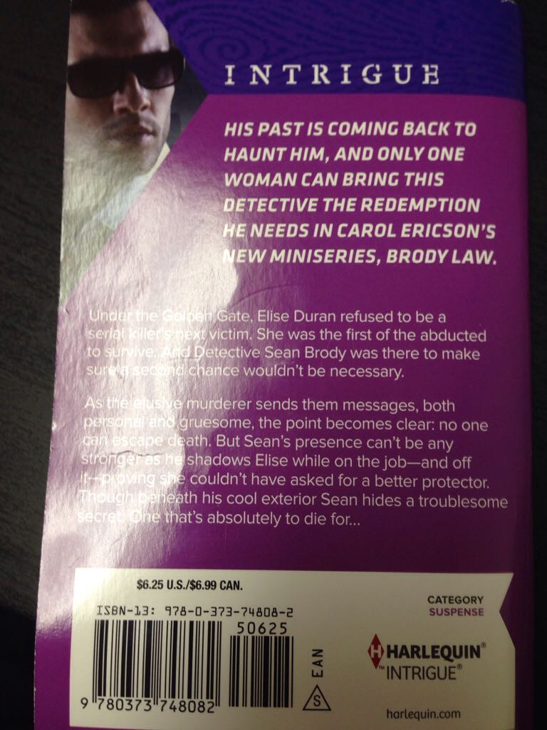 The Bridge - Carol Ericson (Harlequin Intrigue Larger Print - Paperback) book collectible [Barcode 9780373748082] - Main Image 2