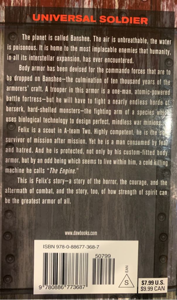 Armor - John Steakley (Daw Books - Paperback) book collectible [Barcode 9780886773687] - Main Image 2