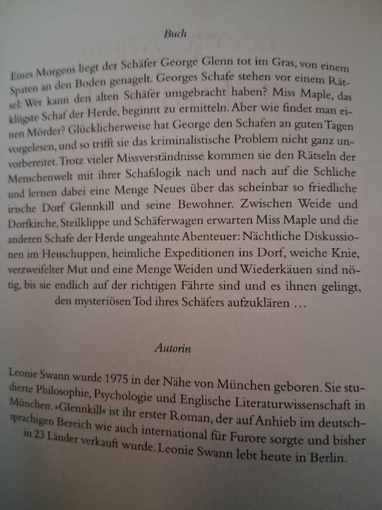 Glennkill - Leonie Swann (Goldmann Verlag - Paperback) book collectible [Barcode 9783442464159] - Main Image 3