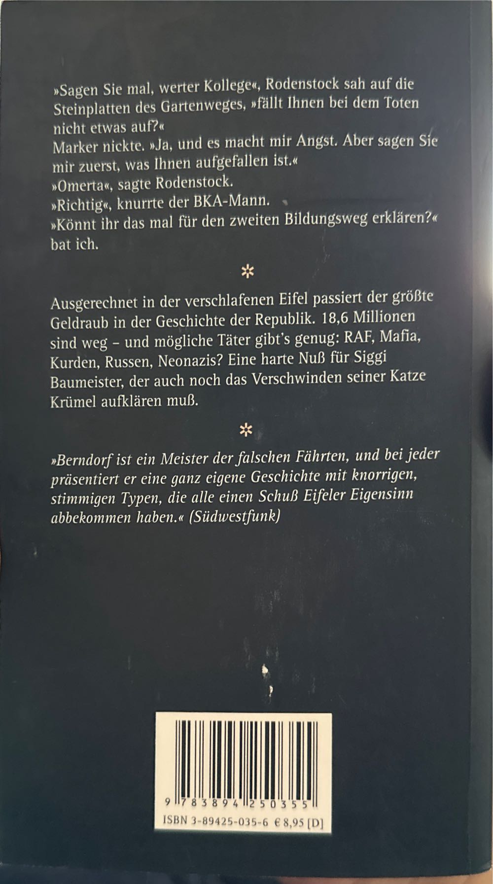 Eifel-Gold - Berndorf, Jacques book collectible [Barcode 9783894250355] - Main Image 2