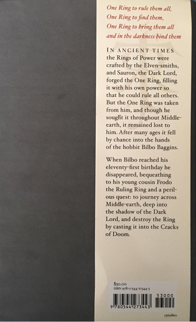 The Lord of the Rings  - J. R. (Houghton Mifflin Harcourt - Paperback) book collectible - Main Image 2