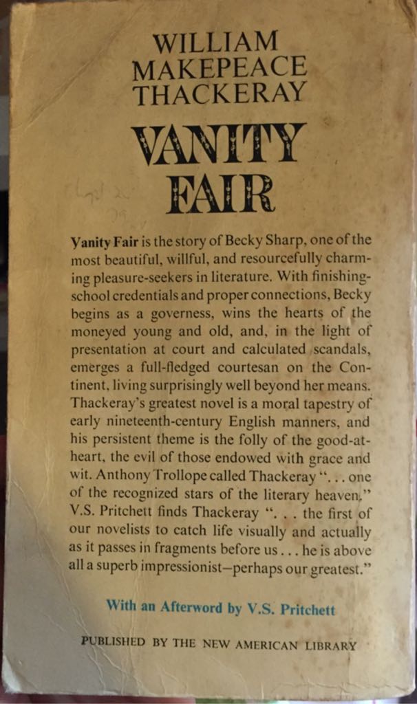 Vanity Fair - Makepeace Thackeray (The New American Library) book collectible - Main Image 2