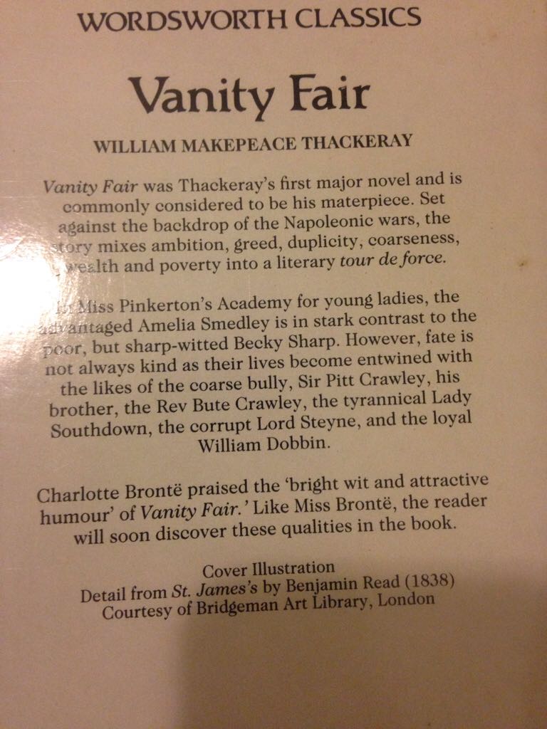Vanity Fair - Makepeace Thackeray book collectible - Main Image 2