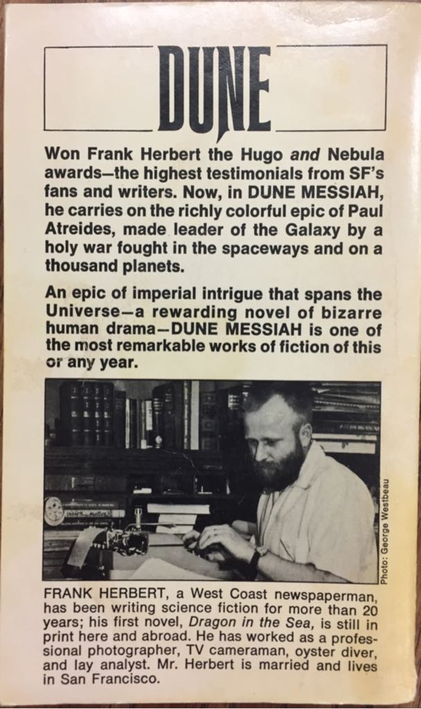 Dune (2): Dune Messiah - Frank Herbert (Paperback) book collectible - Main Image 2