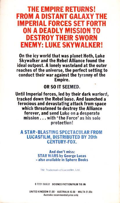 Star Wars: The Empire Strikes Back - Donald F. Glut (Ballantine Books, Inc. - Hardcover) book collectible [Barcode 9780722156537] - Main Image 2