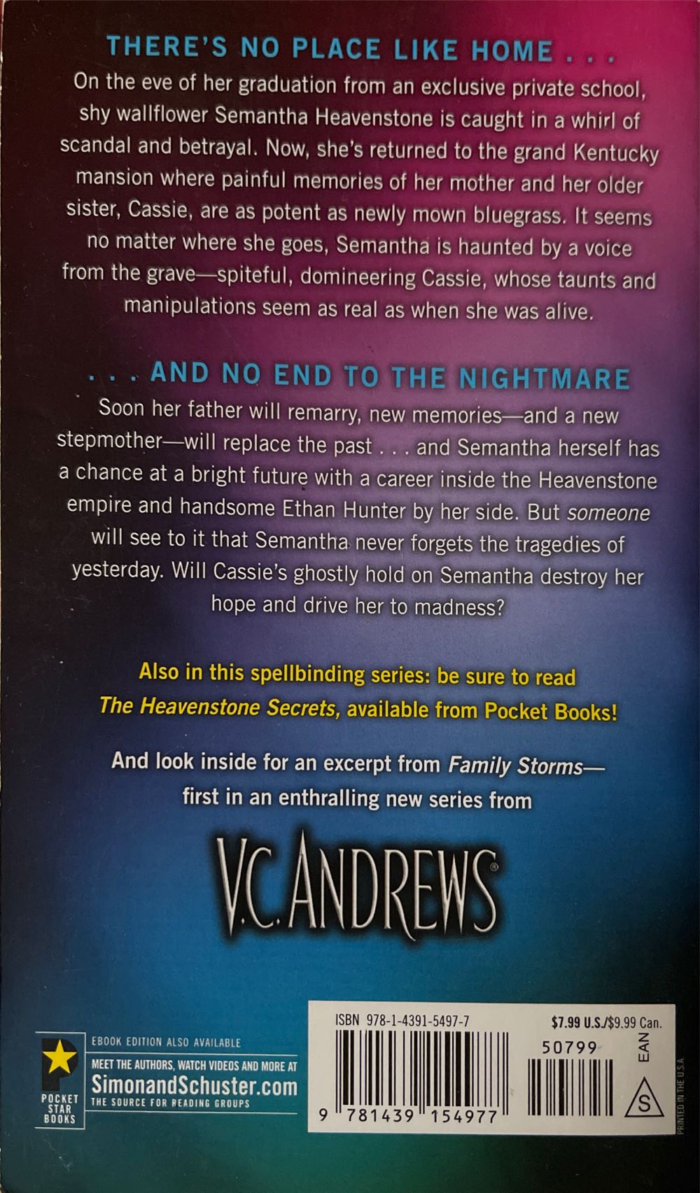 Secret Whispers - V. C. Andrews (Simon - Paperback) book collectible [Barcode 9781439154977] - Main Image 2