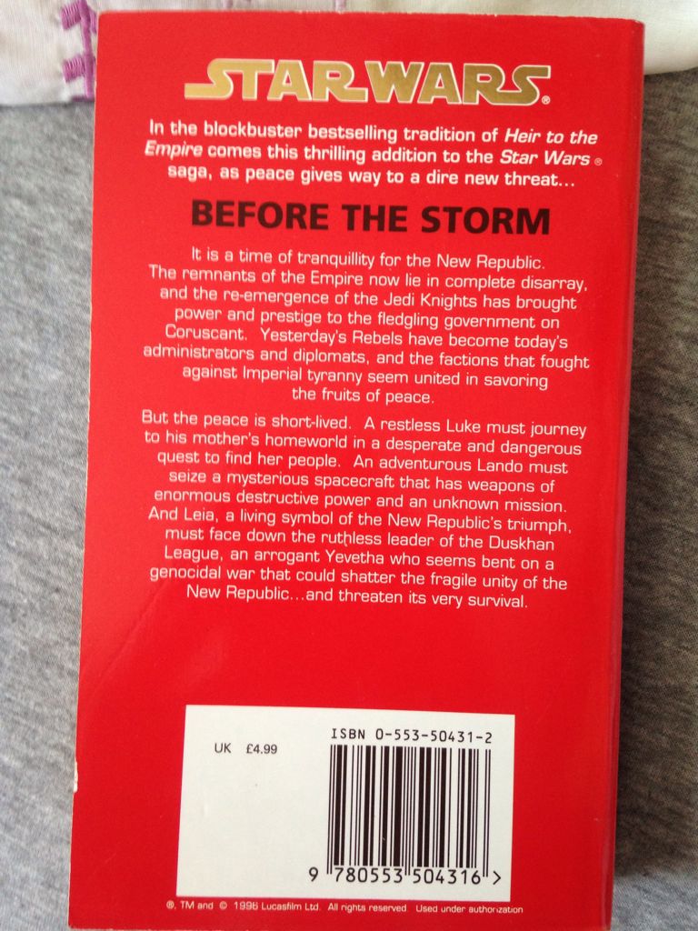 Star Wars: The Black Fleet Crisis Book 1 - Before the Storm - Michael P. Kube-McDowell (Bantam Books - Audiobook) book collectible [Barcode 9780553504316] - Main Image 2