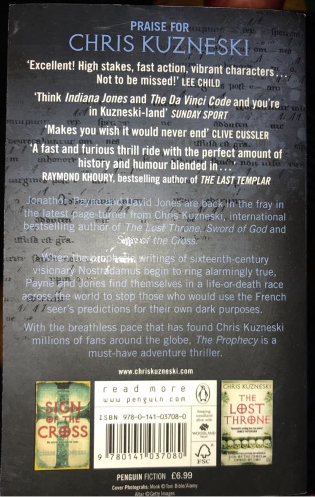 The Prophecy - Chris Kuzneski book collectible - Main Image 2