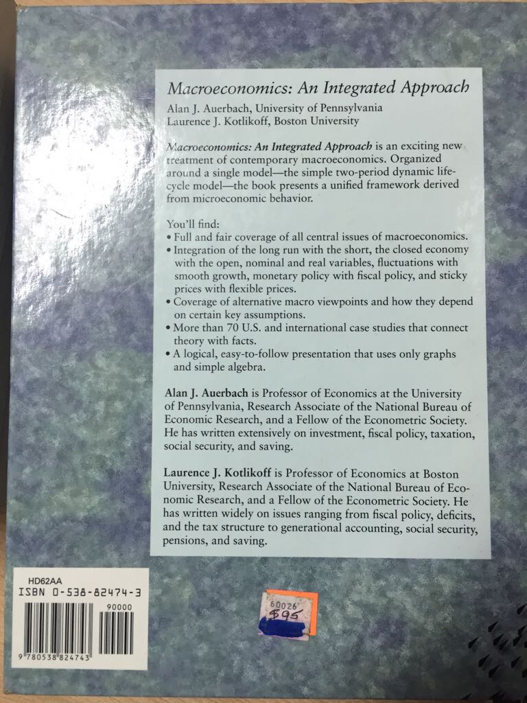 Macroeconomics  - Robert J. (South-Western Pub) book collectible [Barcode 9780538824743] - Main Image 2